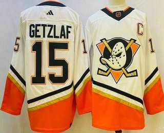 Men%27s Anaheim Ducks #15 Ryan Getzlaf White 2022 Reverse Retro Authentic Jersey->phoenix coyotes->NHL Jersey